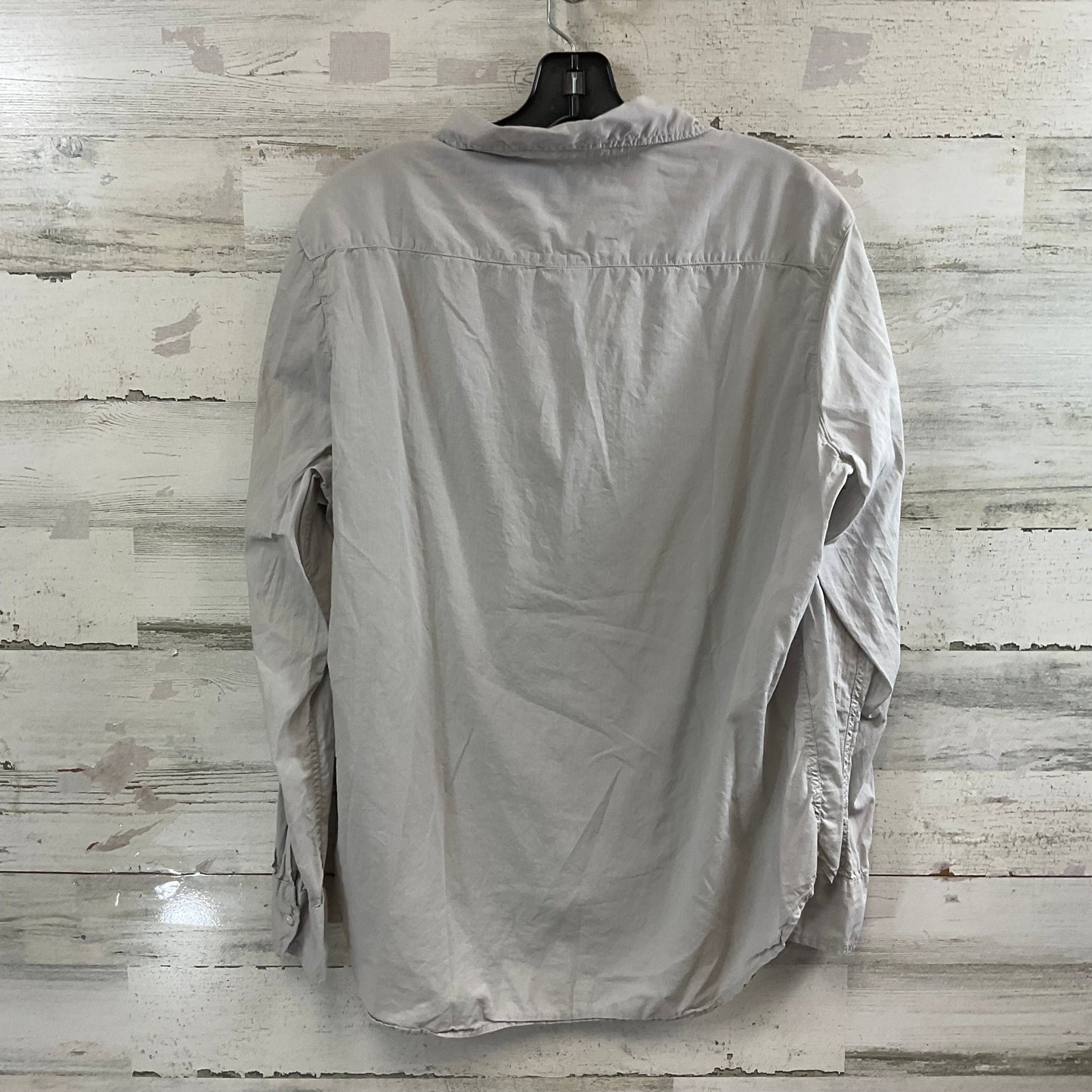 Blouse Long Sleeve By Frank And Eileen In Grey, Size: M