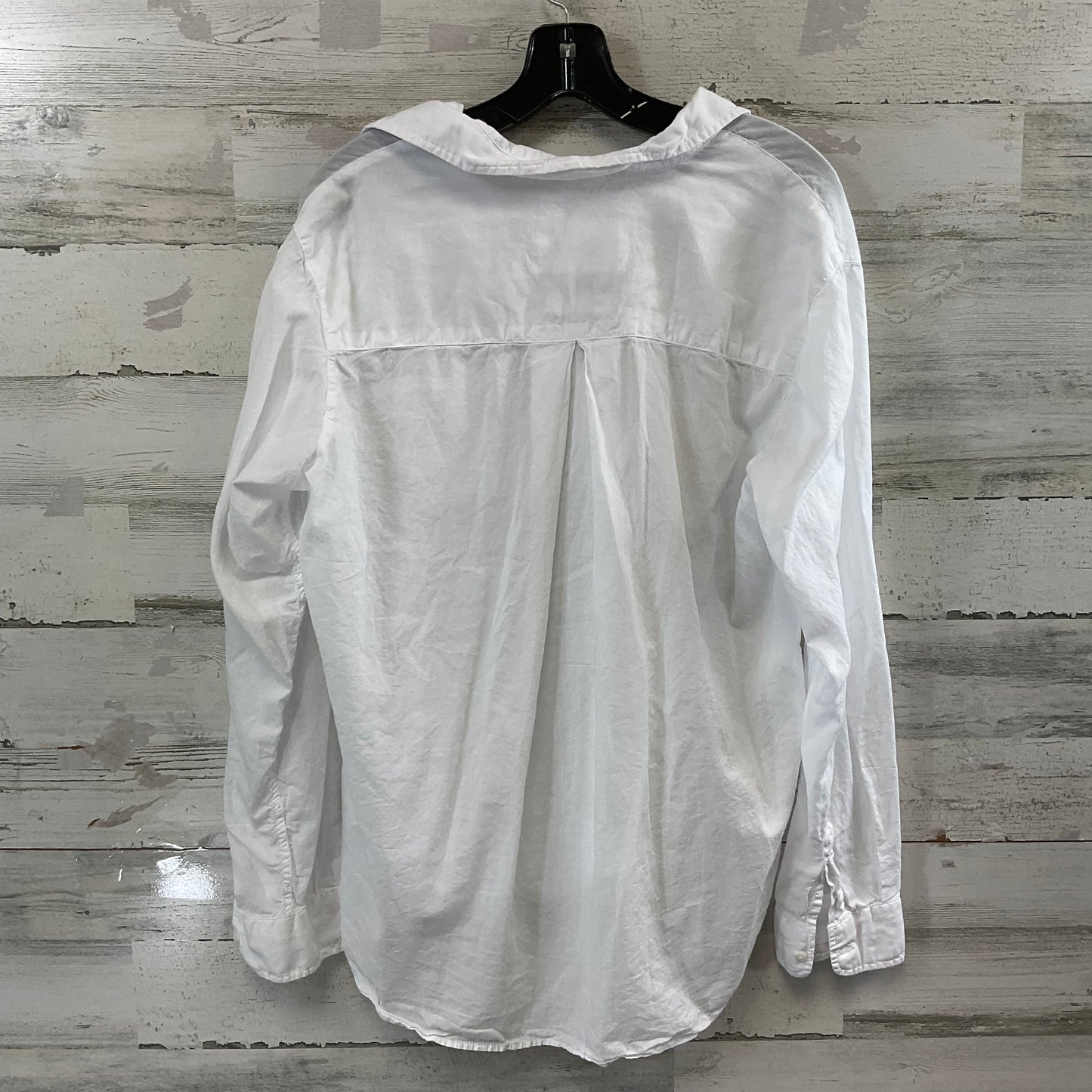 Blouse Long Sleeve By Grayson In White, Size: L