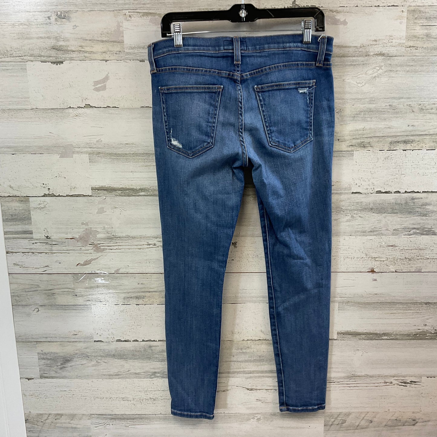 Jeans Skinny By Current Elliott In Blue Denim, Size: 8