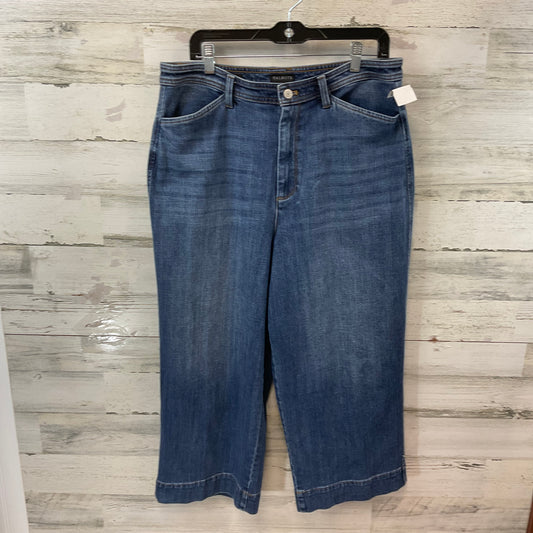 Jeans Wide Leg By Talbots In Blue Denim, Size: 14