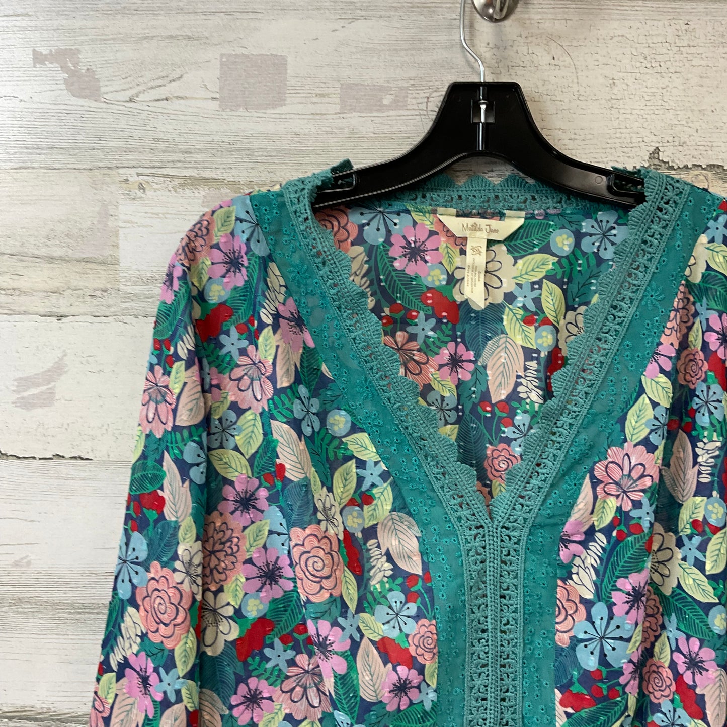 Top Long Sleeve By Matilda Jane In Green, Size: Xxl