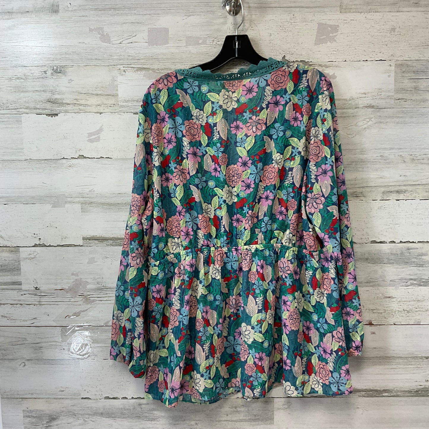 Top Long Sleeve By Matilda Jane In Green, Size: Xxl