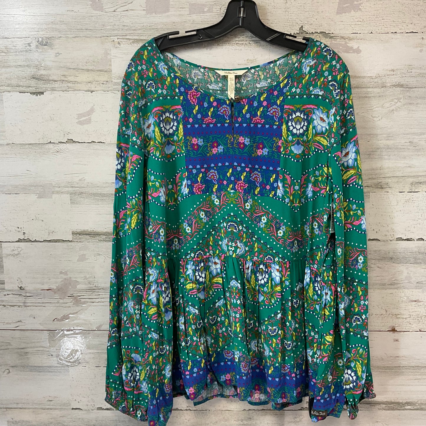 Top Long Sleeve By Matilda Jane In Green, Size: Xxl