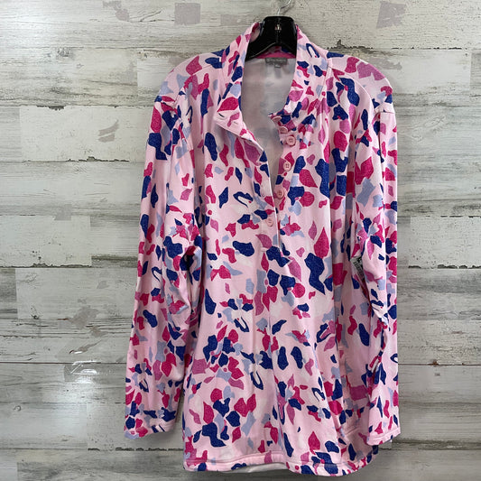 Top Long Sleeve By Talbots In Pink, Size: 2x