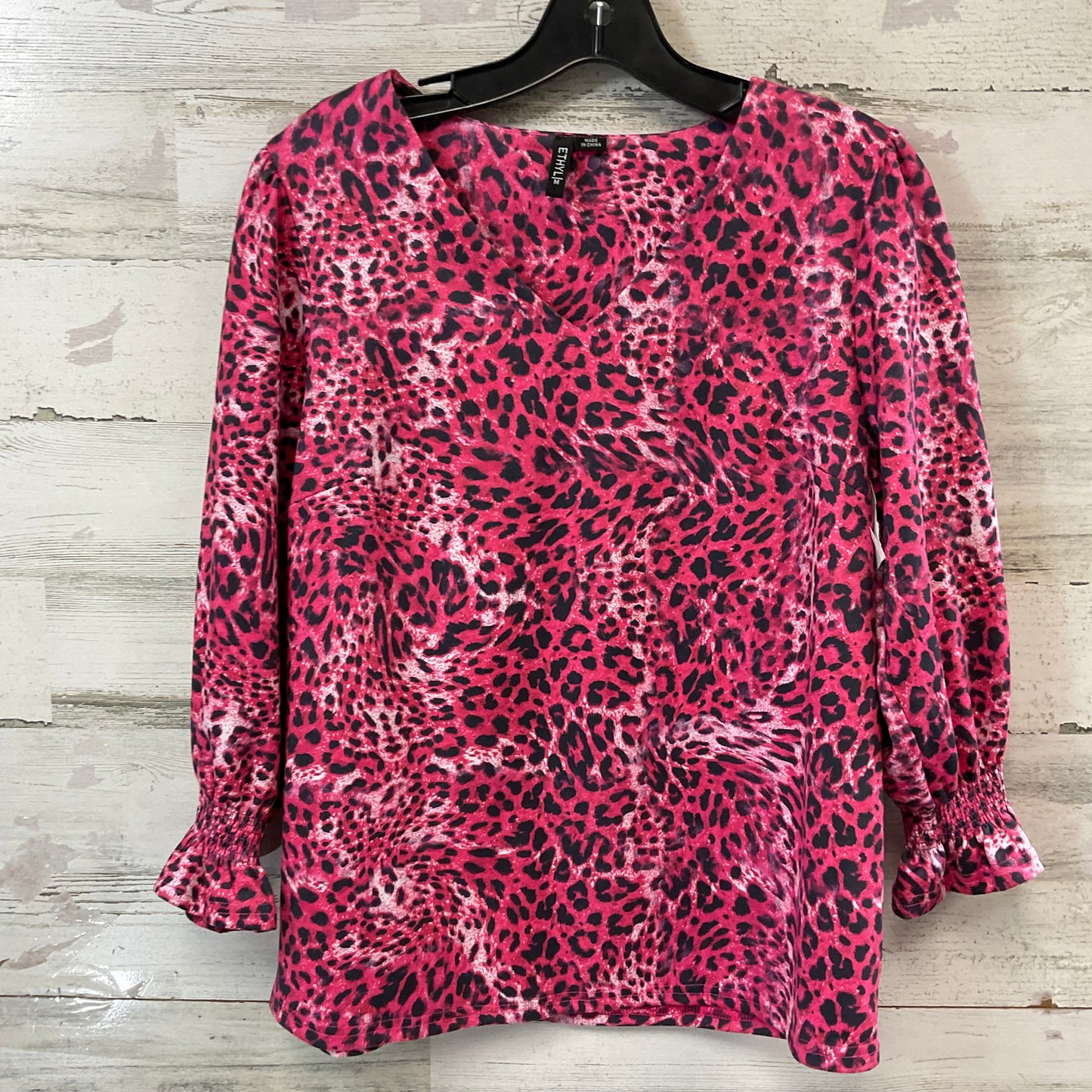 Top Long Sleeve By Ethyl In Pink, Size: M