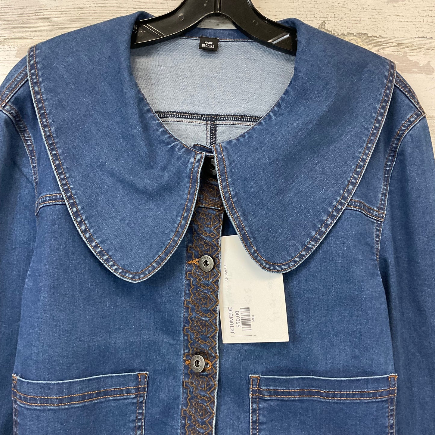 Jacket Denim By Ethyl In Blue Denim, Size: M