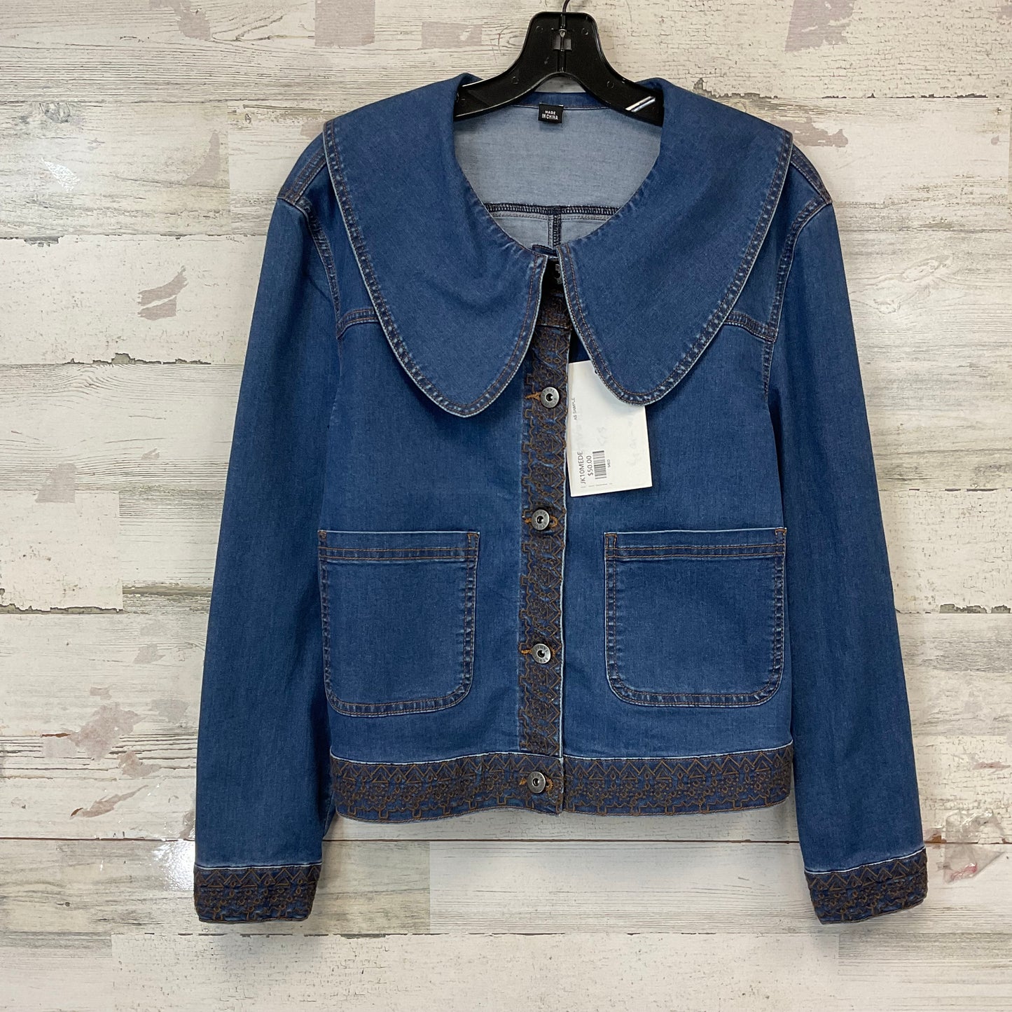 Jacket Denim By Ethyl In Blue Denim, Size: M