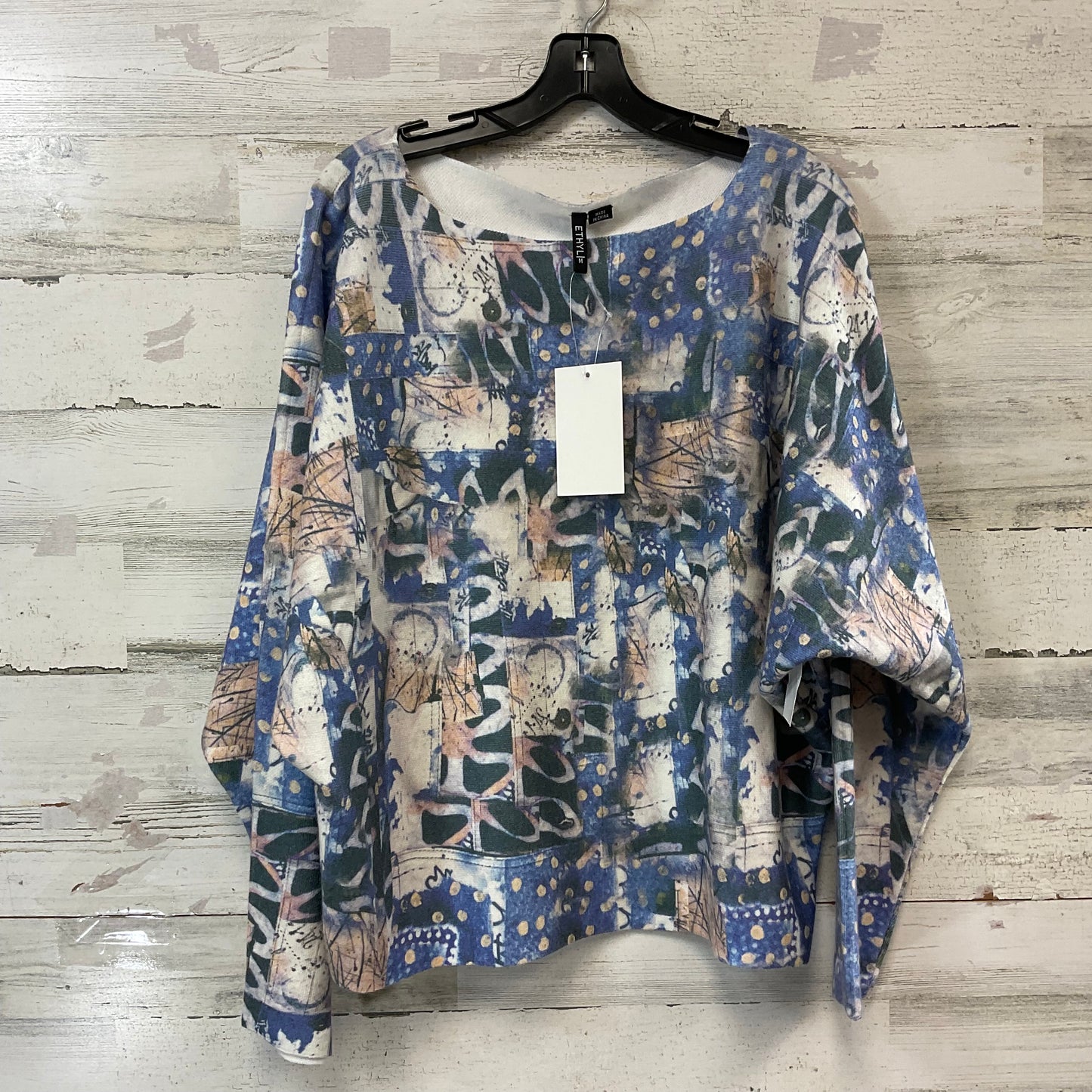 Top Long Sleeve By Ethyl In Blue, Size: M