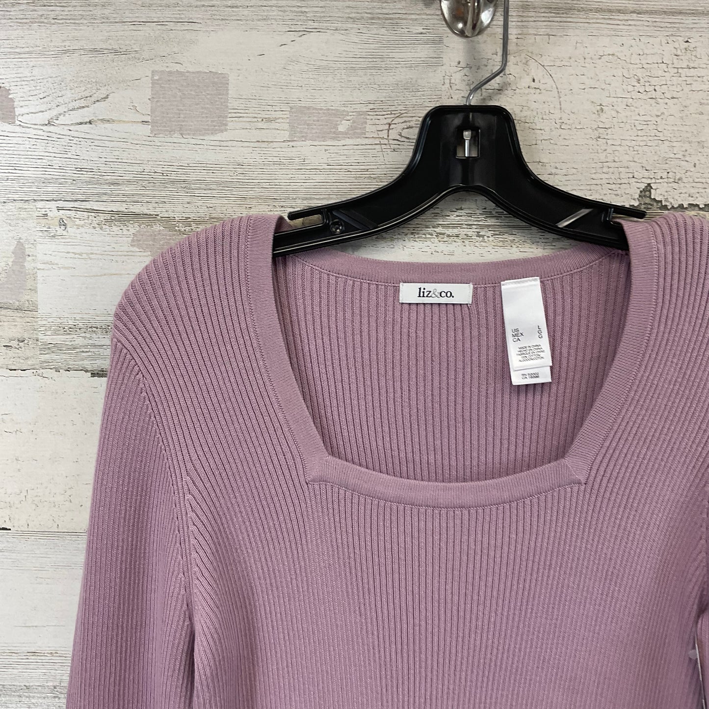 Sweater By Liz And Co In Purple, Size: L