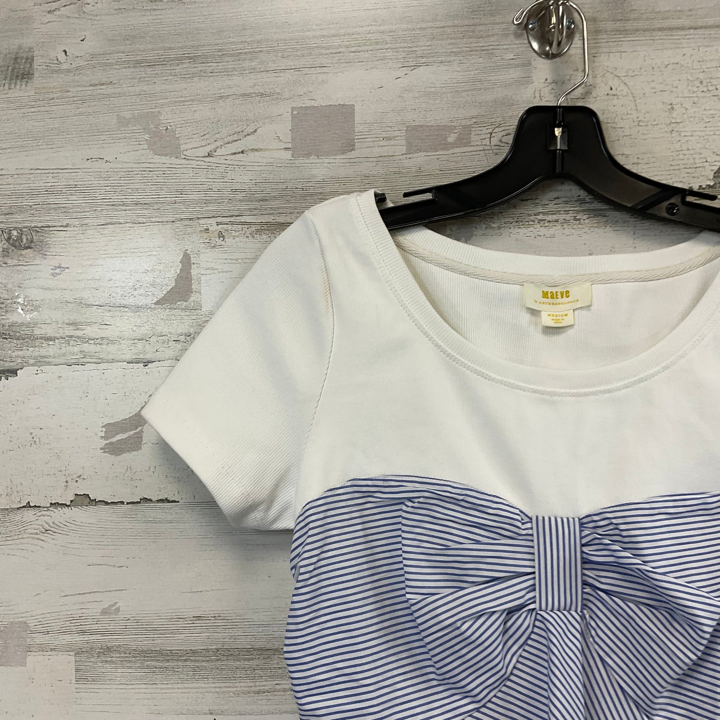 Top Short Sleeve By Maeve In White, Size: M