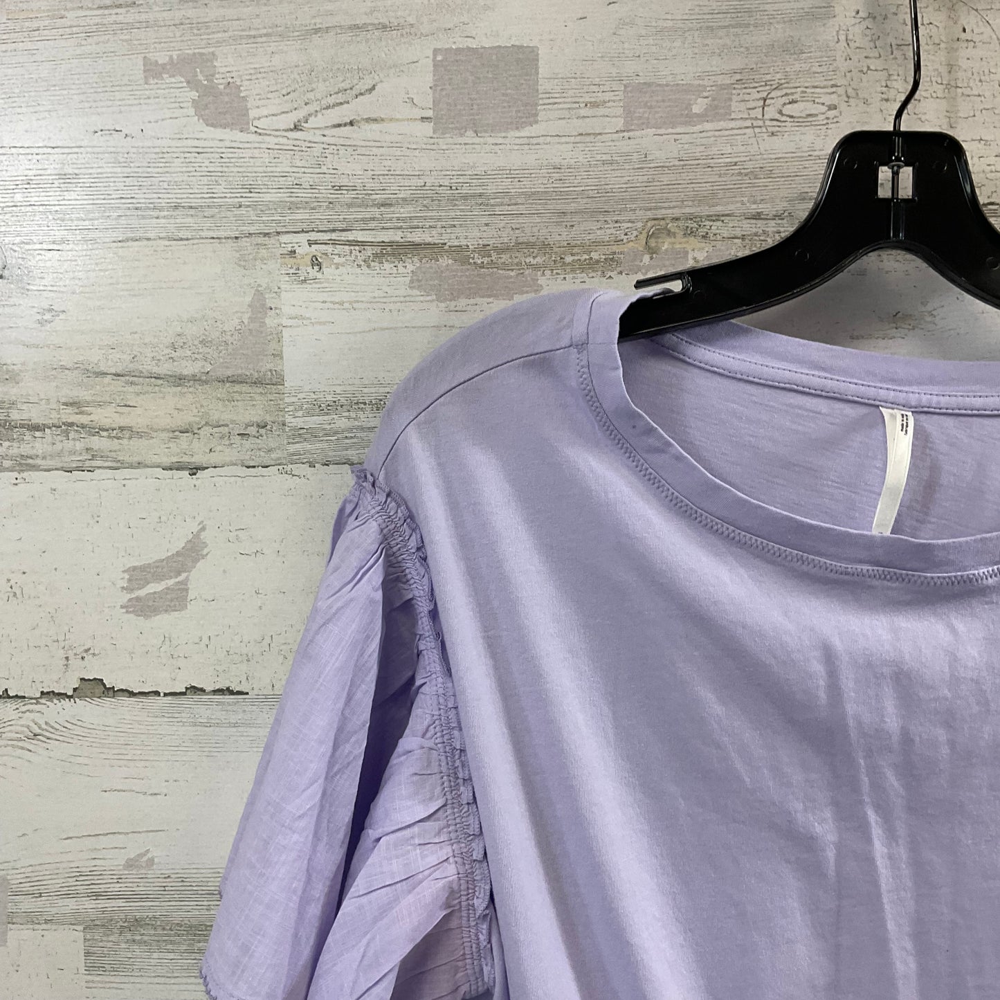 Top Short Sleeve By Anthropologie In Purple, Size: S