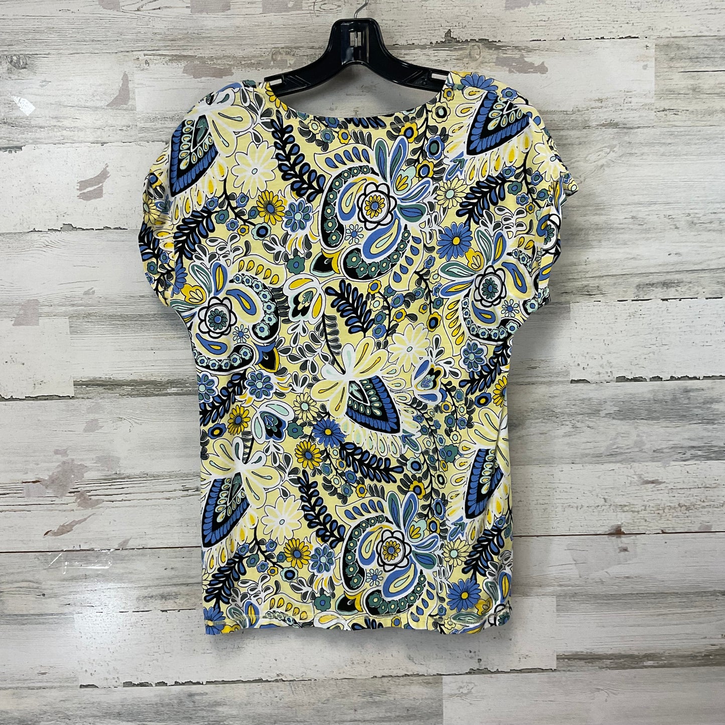 Top Short Sleeve By Talbots In Yellow, Size: S