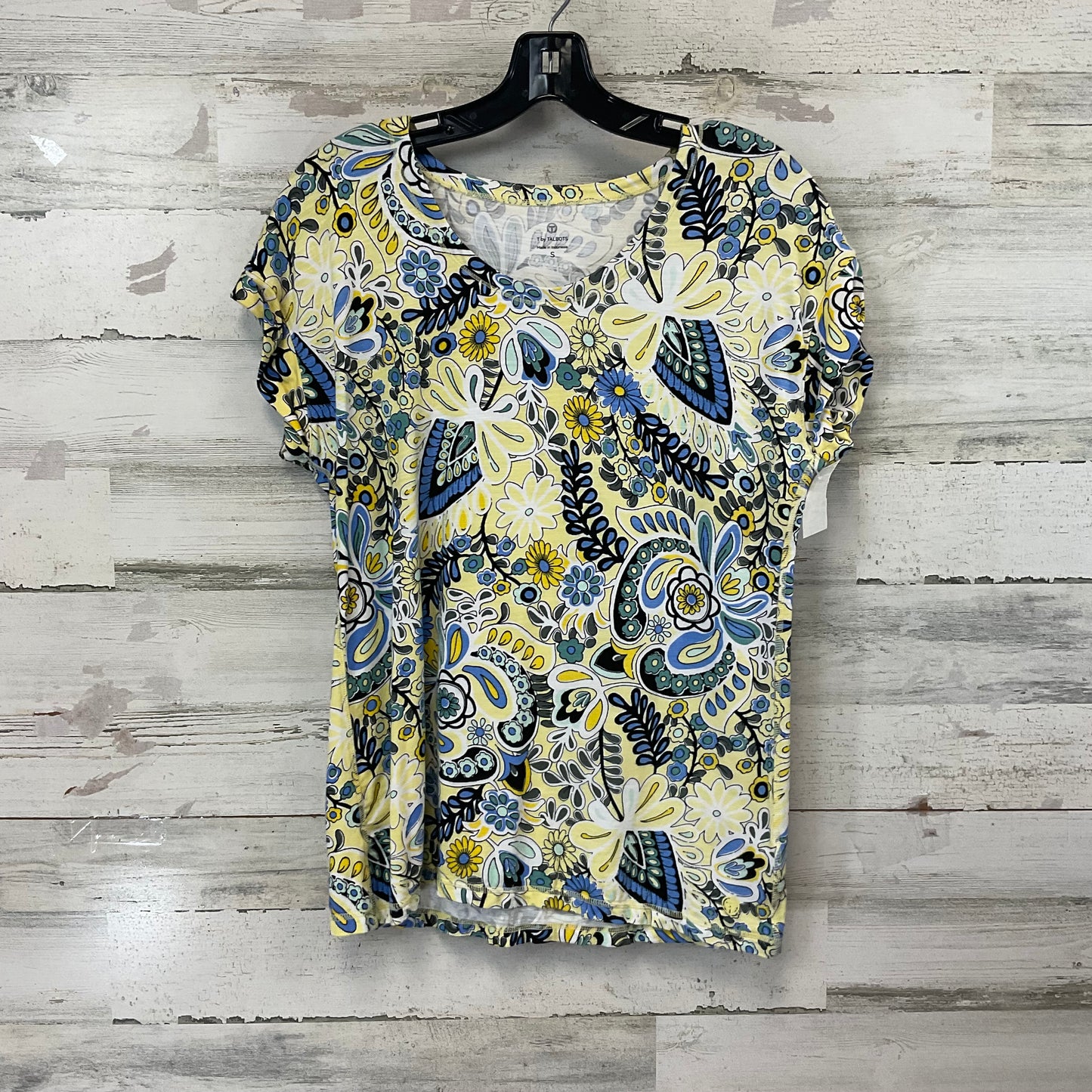 Top Short Sleeve By Talbots In Yellow, Size: S