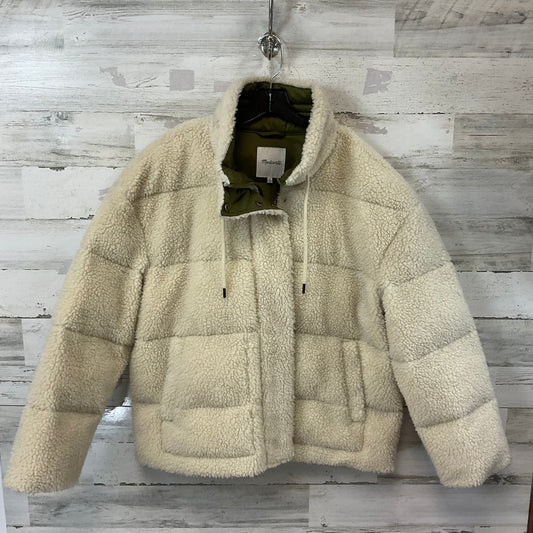 Coat Faux Fur & Sherpa By Madewell In Cream & Green, Size: Xl