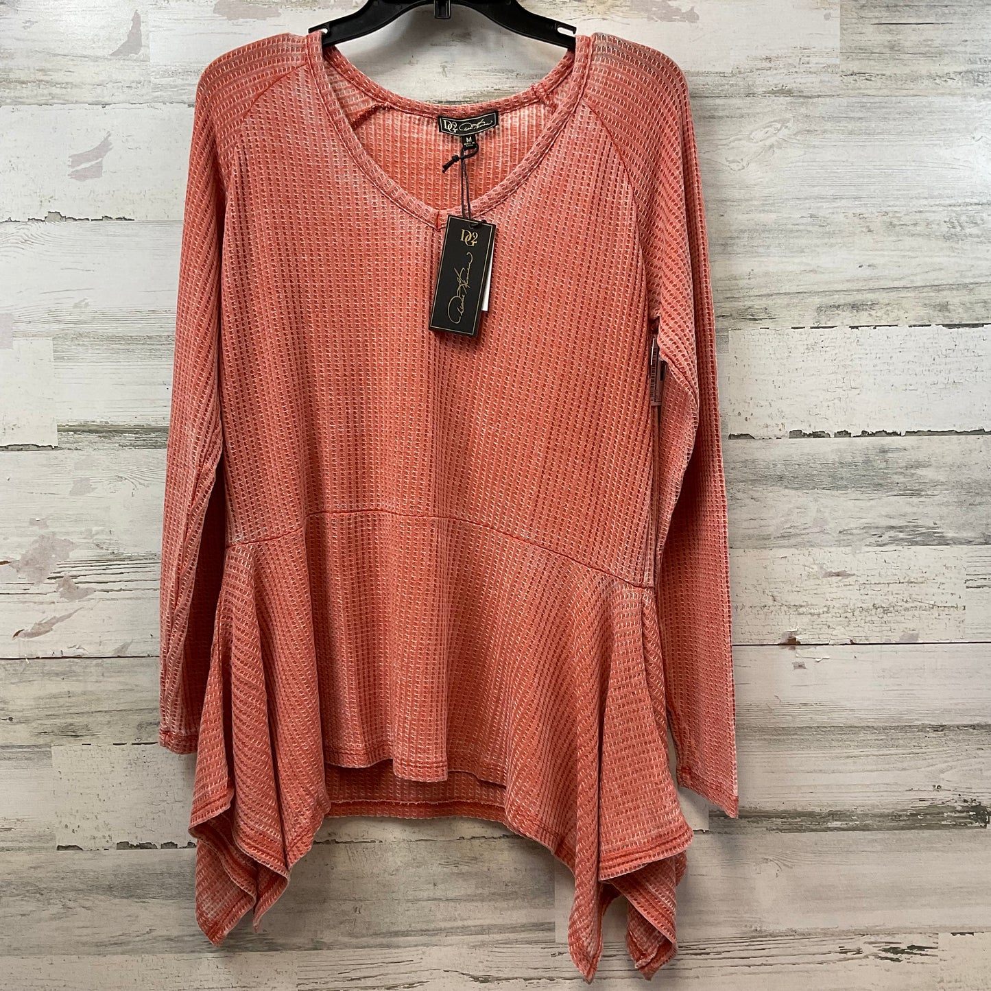 Top Long Sleeve By Diane Gilman In Red, Size: M