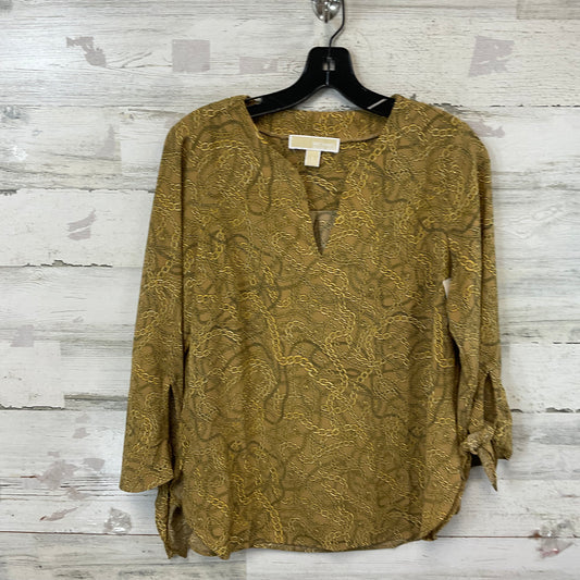 Top 3/4 Sleeve By Michael By Michael Kors In Gold