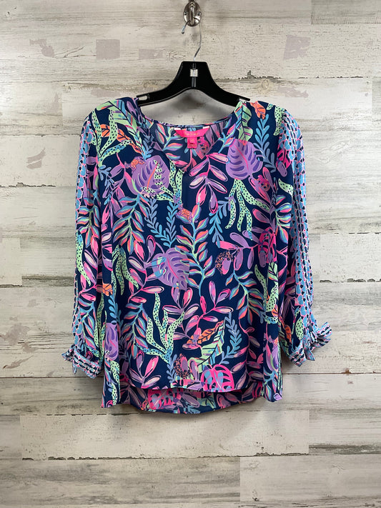 Top Long Sleeve By Lilly Pulitzer In Blue, Size: Xs