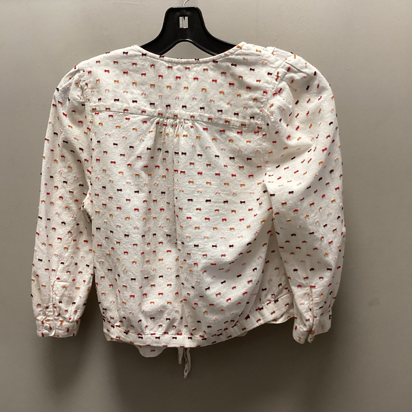 Top Long Sleeve By Madewell In White, Size: S