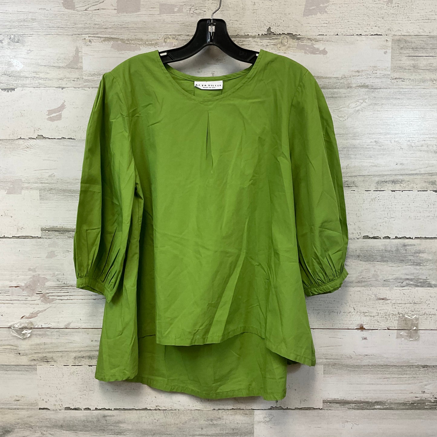 Top 3/4 Sleeve By Bryn Walker In Green, Size: S