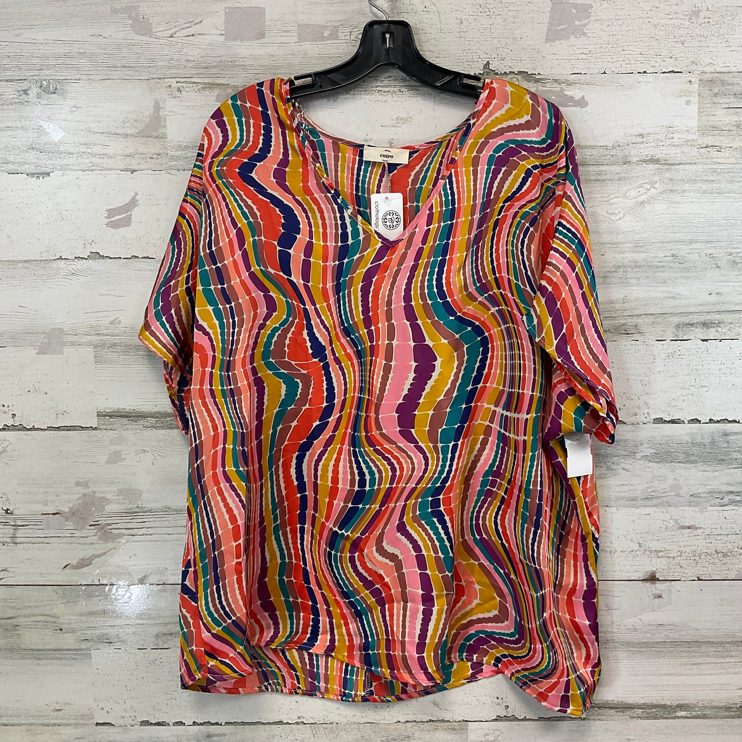 Top Short Sleeve By Entro In Orange, Size: Xl