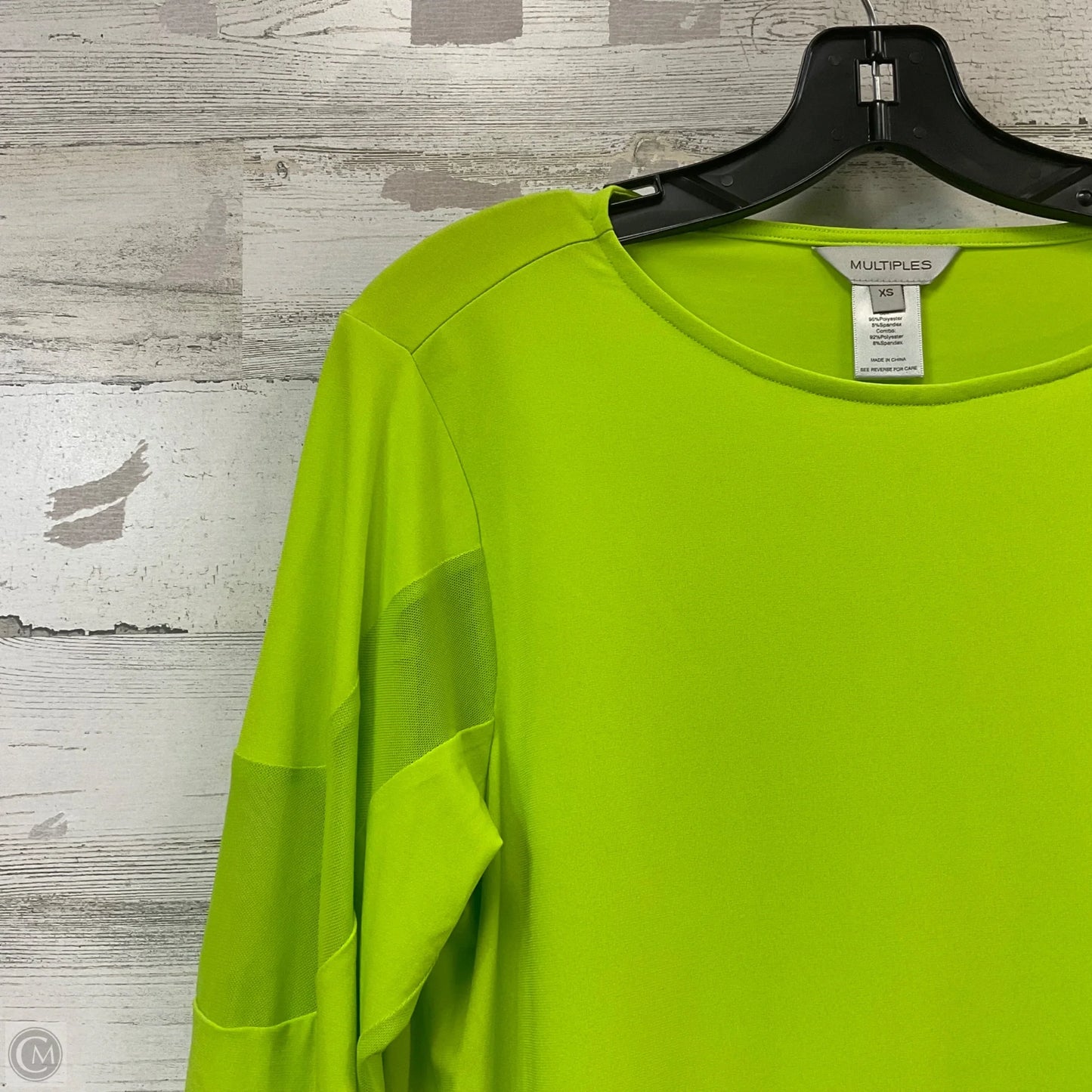 Top 3/4 Sleeve By Multiples In Green, Size: Xs