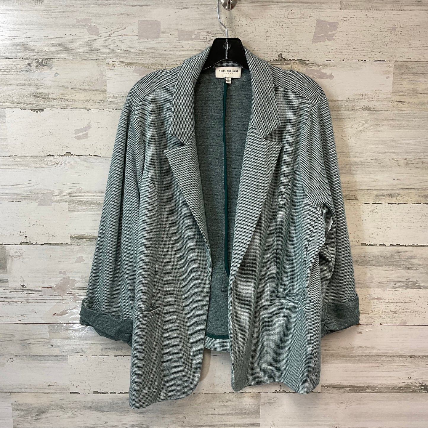 Blazer By Skies Are Blue In Green, Size: 2x