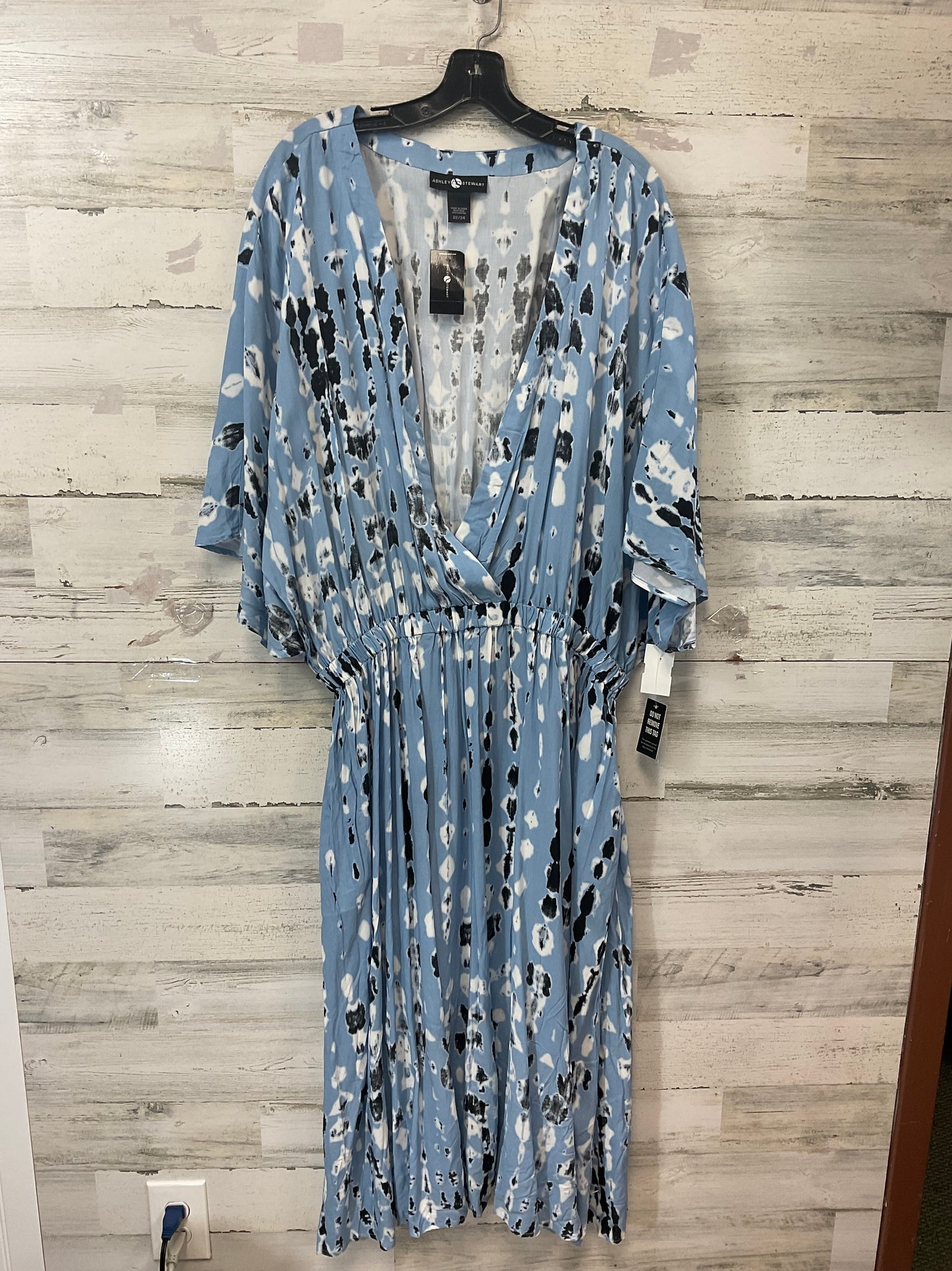 Dress Casual Midi By Ashley Stewart In Blue, Size: 3x