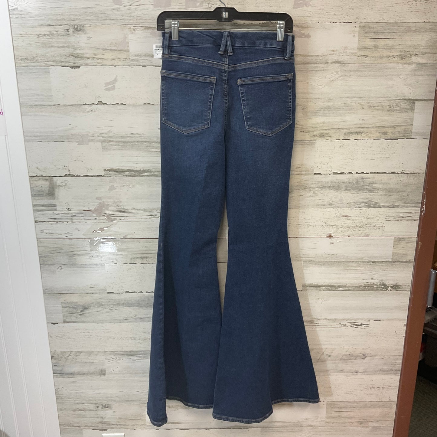 Jeans Flared By Good American In Blue Denim, Size: 6