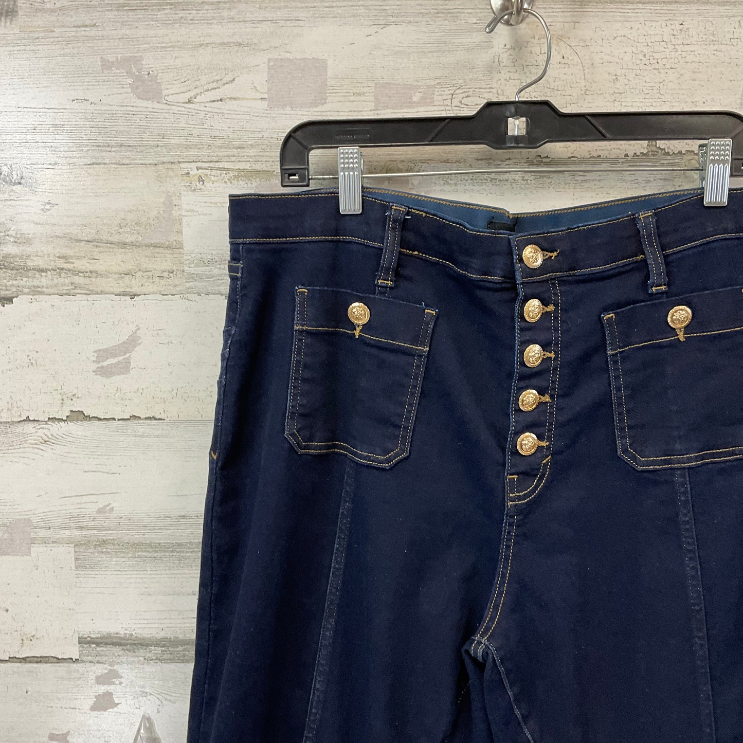 Jeans Flared By Bold Elements In Blue Denim, Size: 18