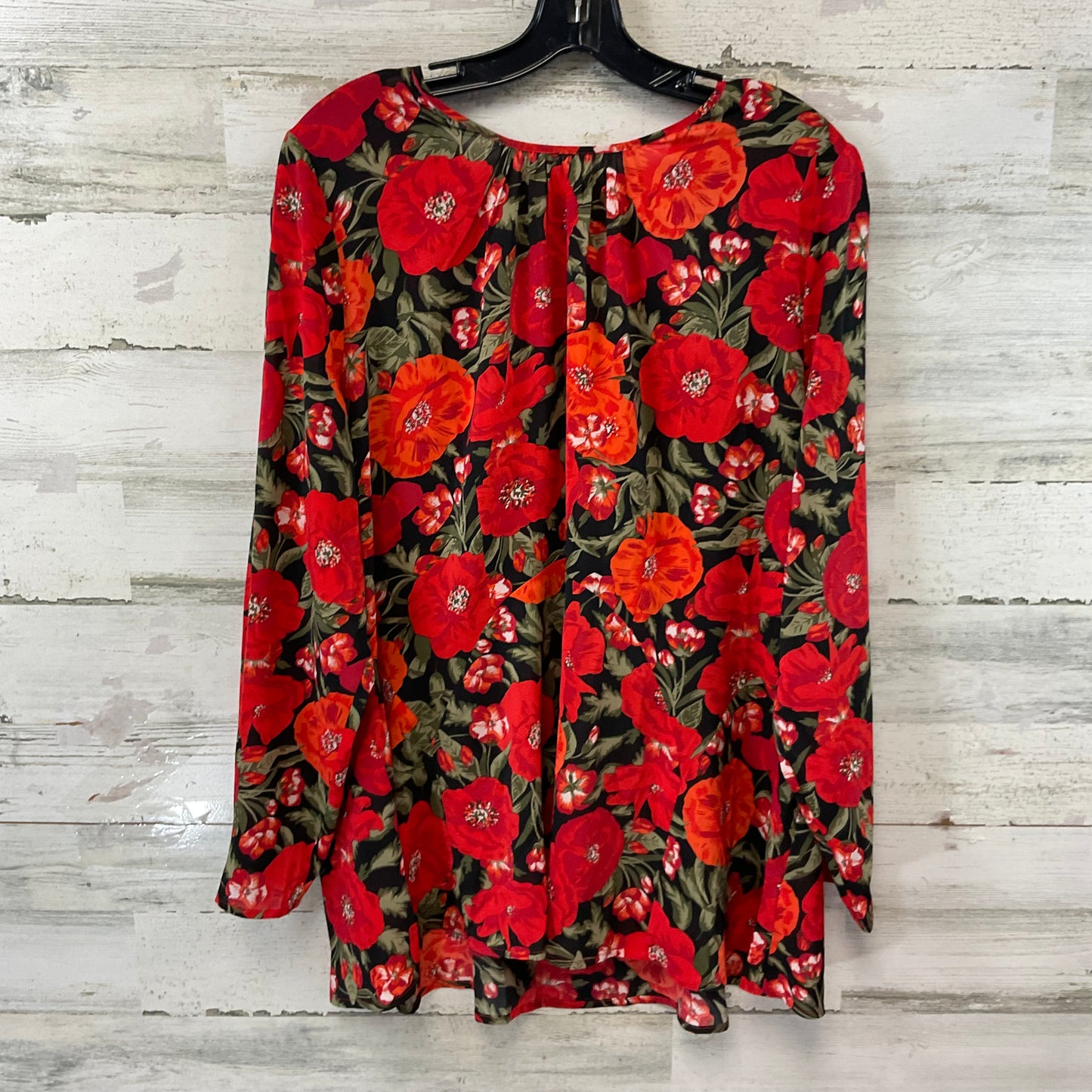 Top Long Sleeve By DU JOUR In Red, Size: 1x