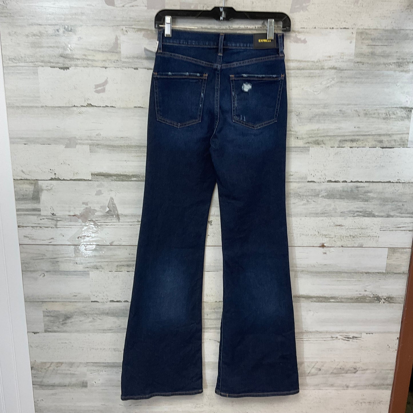 Jeans Flared By Express In Blue Denim, Size: 00