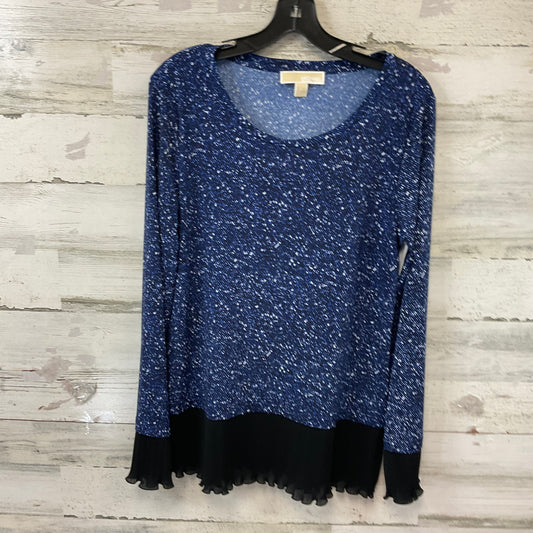 Top Long Sleeve By Michael By Michael Kors In Blue, Size: M