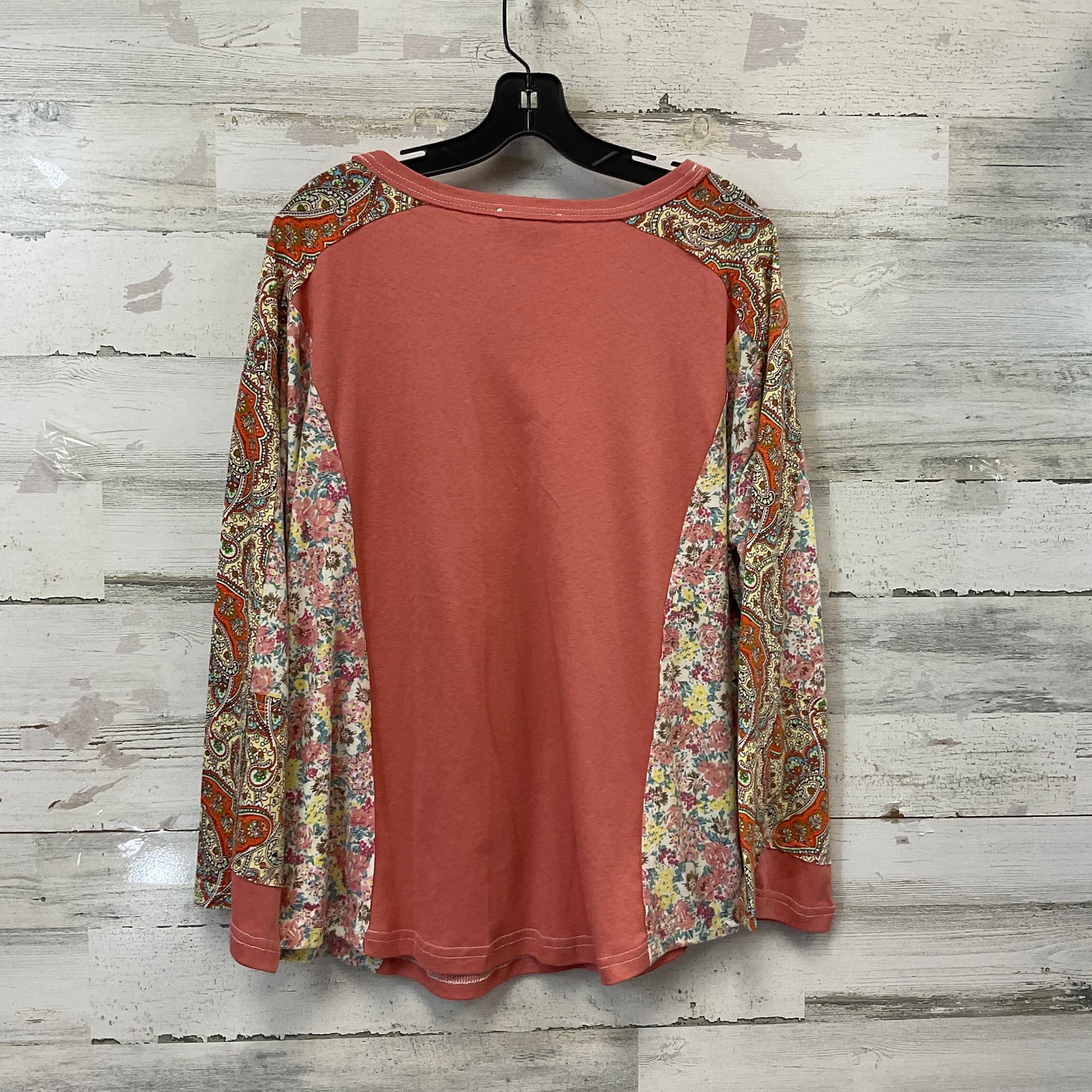 Top Long Sleeve By Gigio In Orange, Size: S