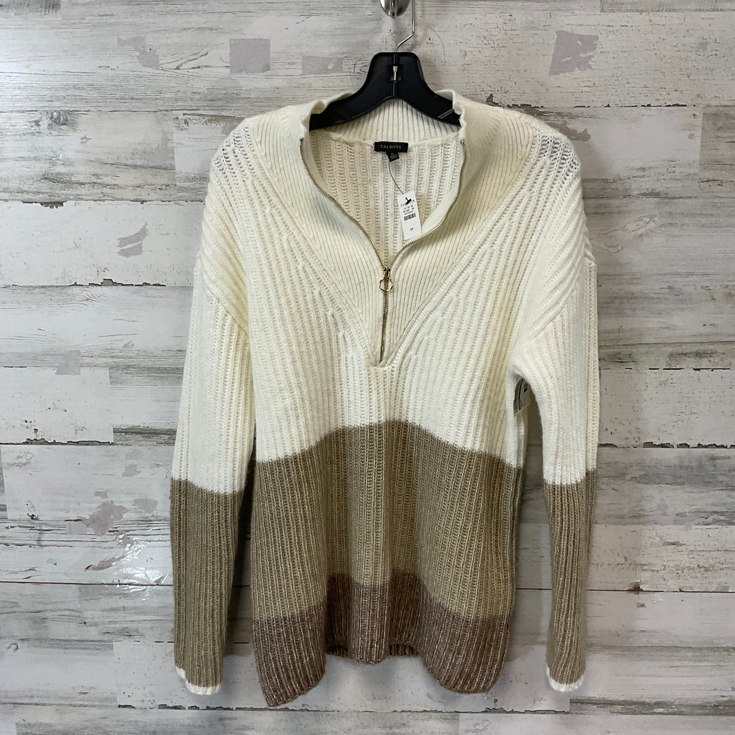 Sweater By Talbots In Cream, Size: M