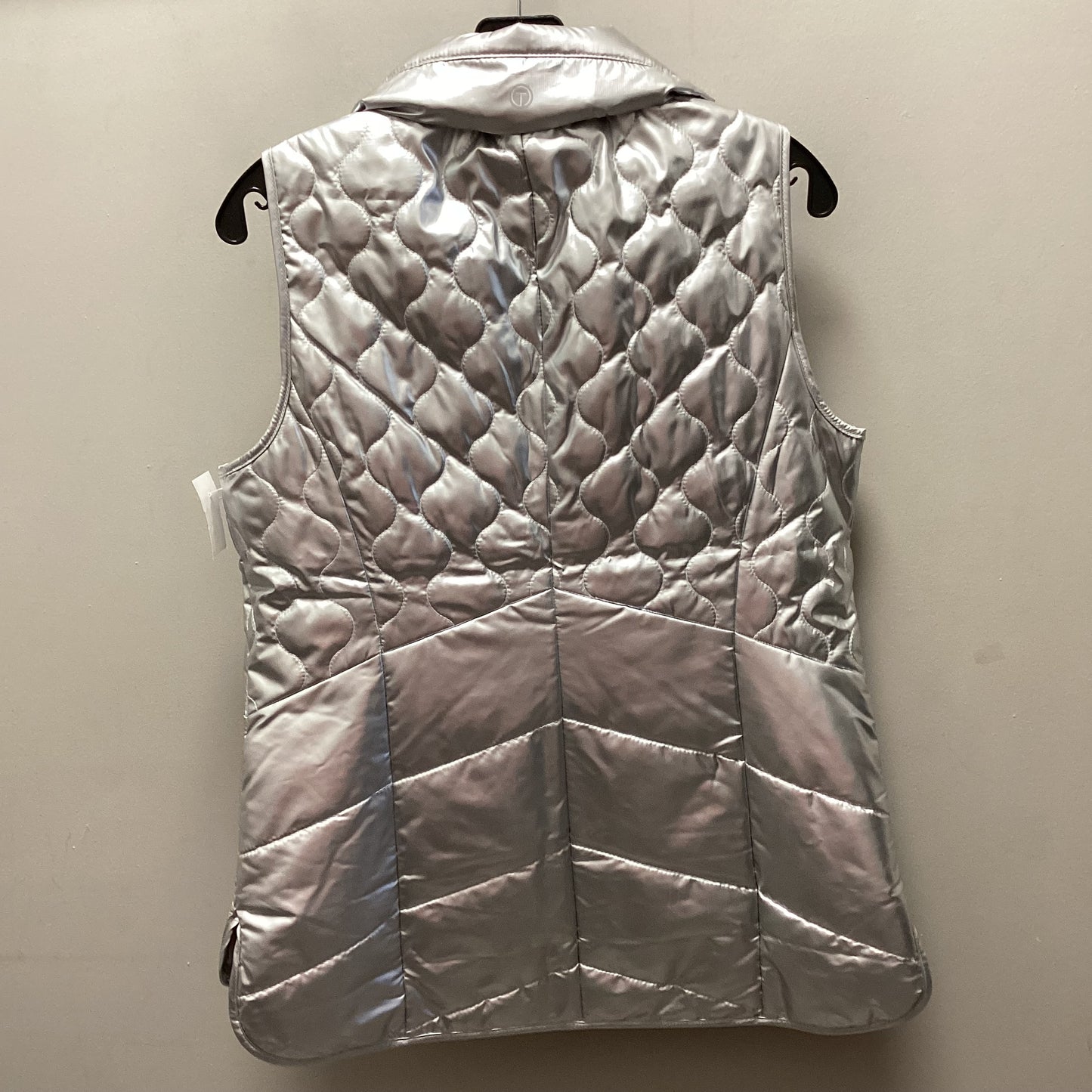 Vest Puffer & Quilted By Talbots In Silver, Size: S