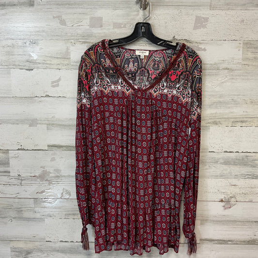 Top Long Sleeve By Umgee In Maroon, Size: L