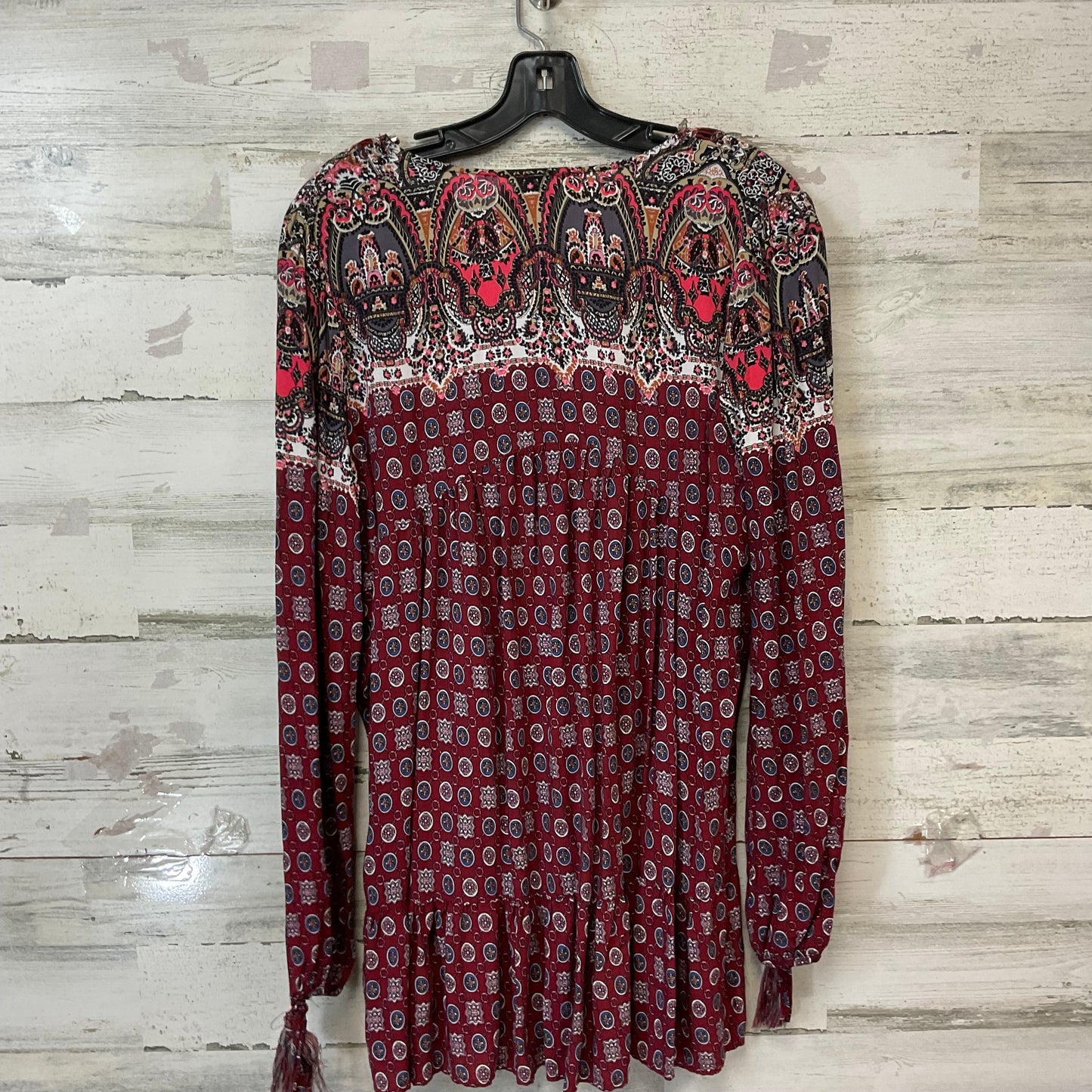 Top Long Sleeve By Umgee In Maroon, Size: L