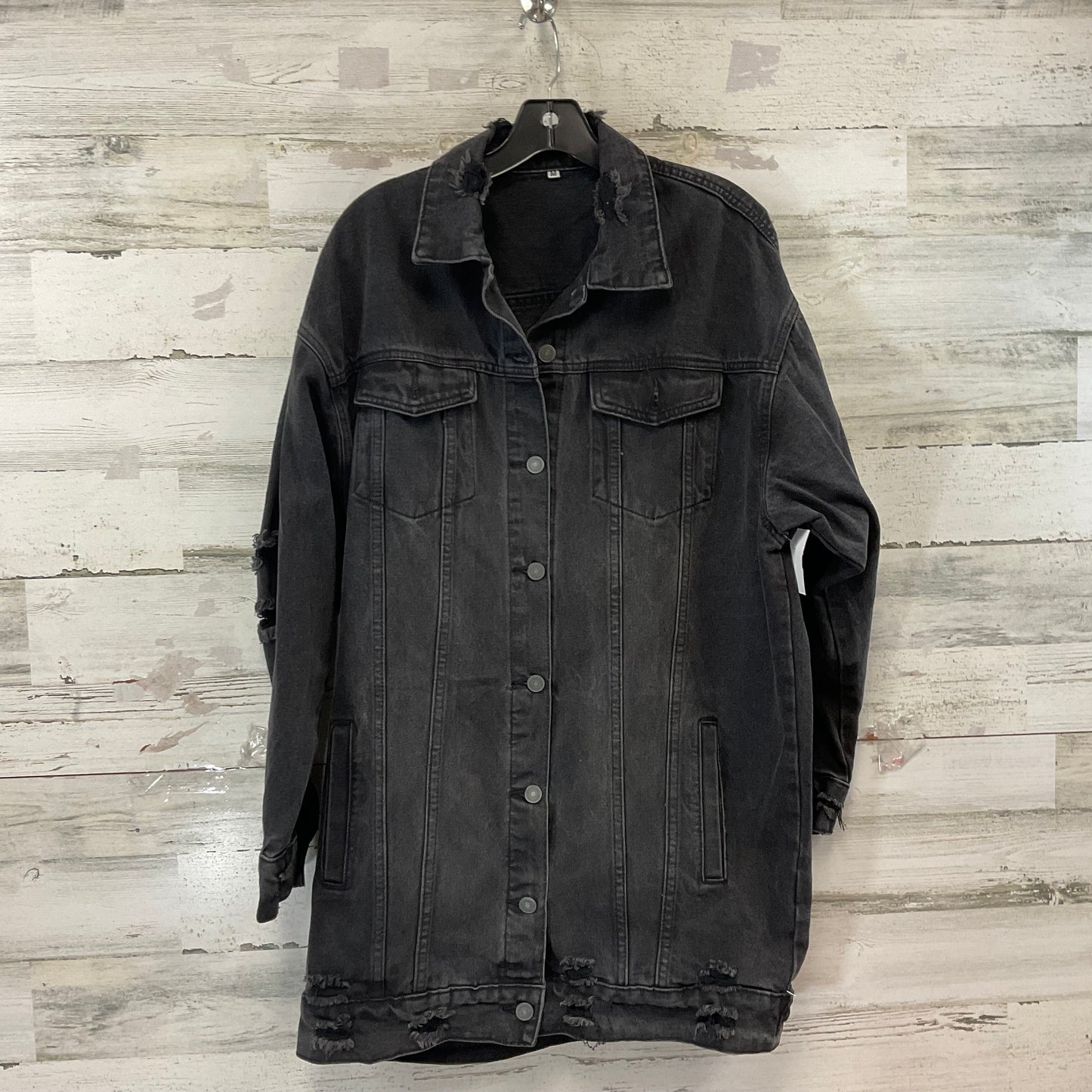 Jacket Denim By Cme In Black Denim, Size: M