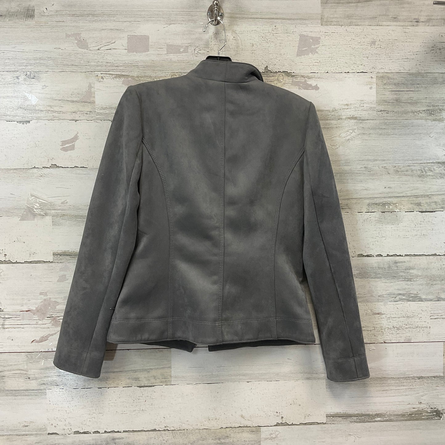 Jacket Moto By White House Black Market In Grey, Size: S