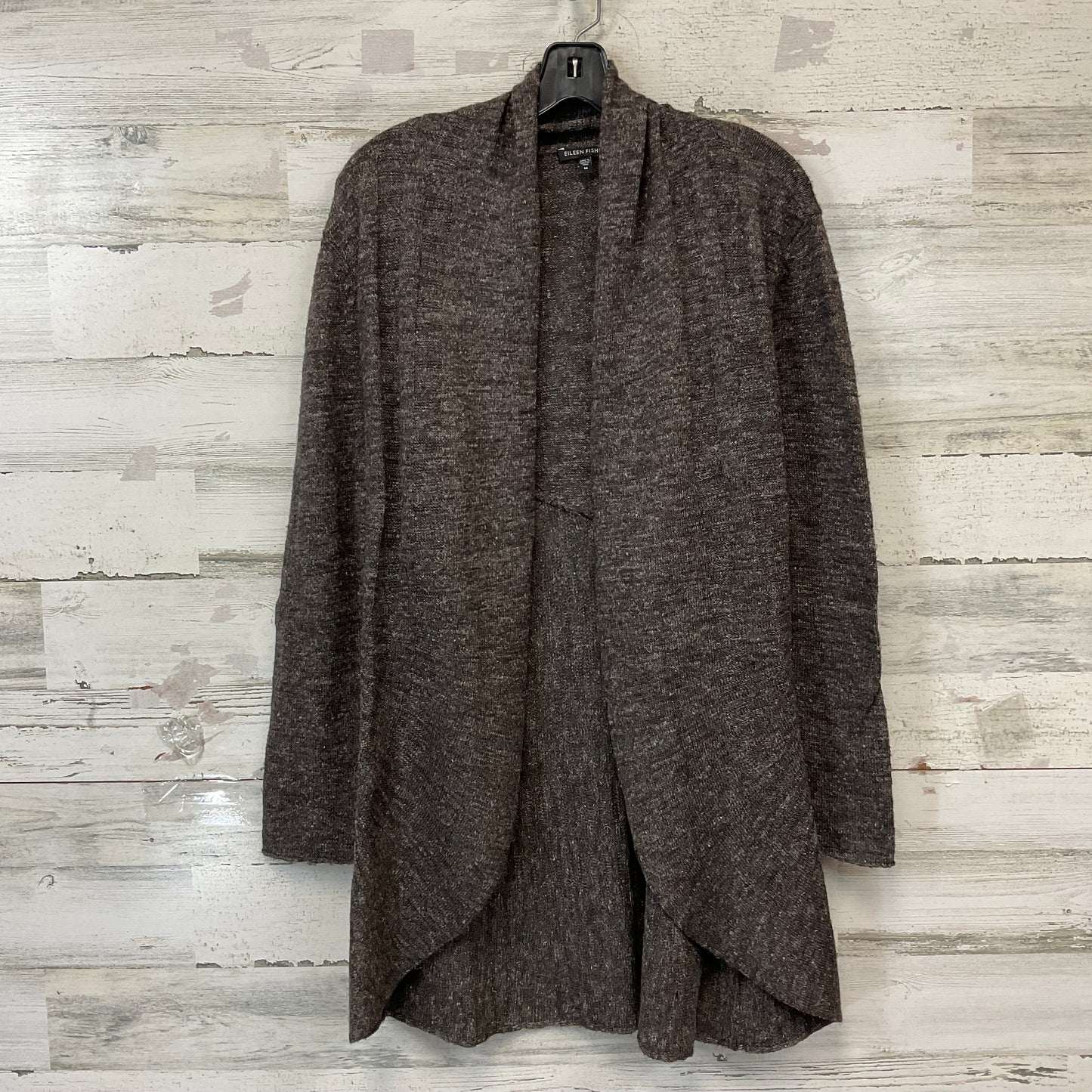 Sweater Cardigan By Eileen Fisher In Brown, Size: M