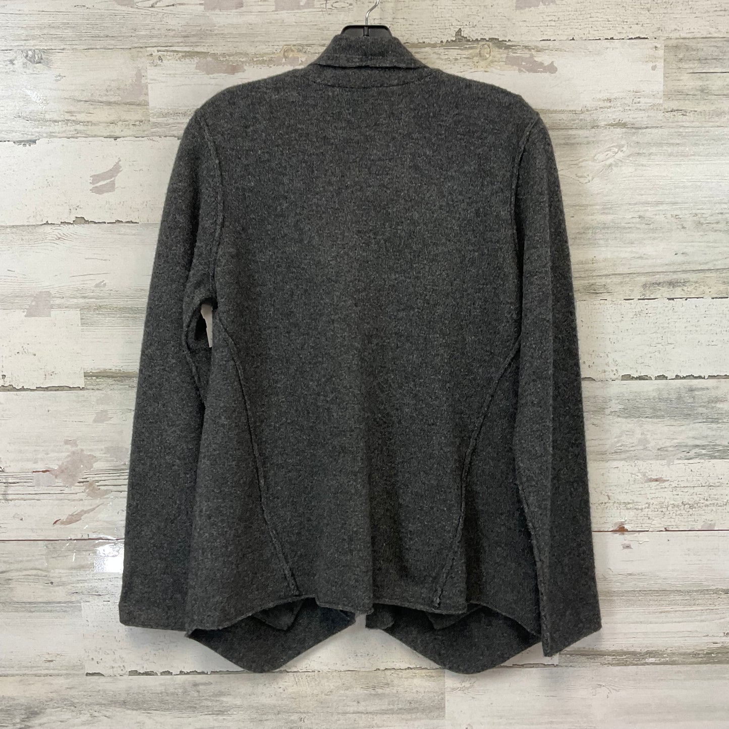 Sweater Cardigan By Eileen Fisher In Grey, Size: S