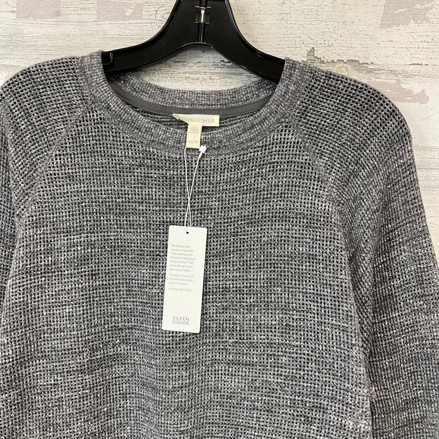 Top Long Sleeve By Eileen Fisher In Grey, Size: Xs