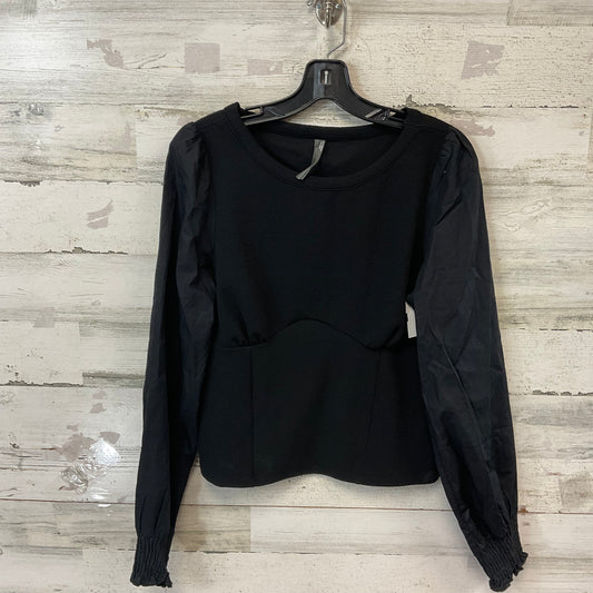 Top Long Sleeve By Anthropologie In Black, Size: M