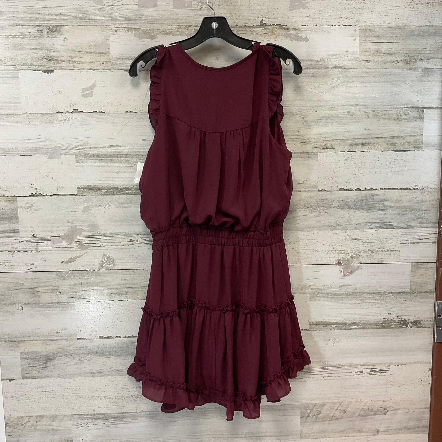 Dress Casual Short By Adrienne In Maroon, Size: M