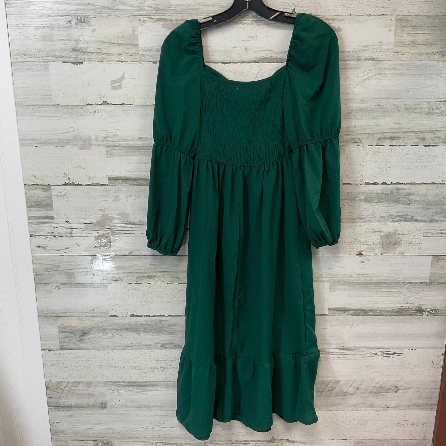 Dress Casual Midi By CDM In Green, Size: M