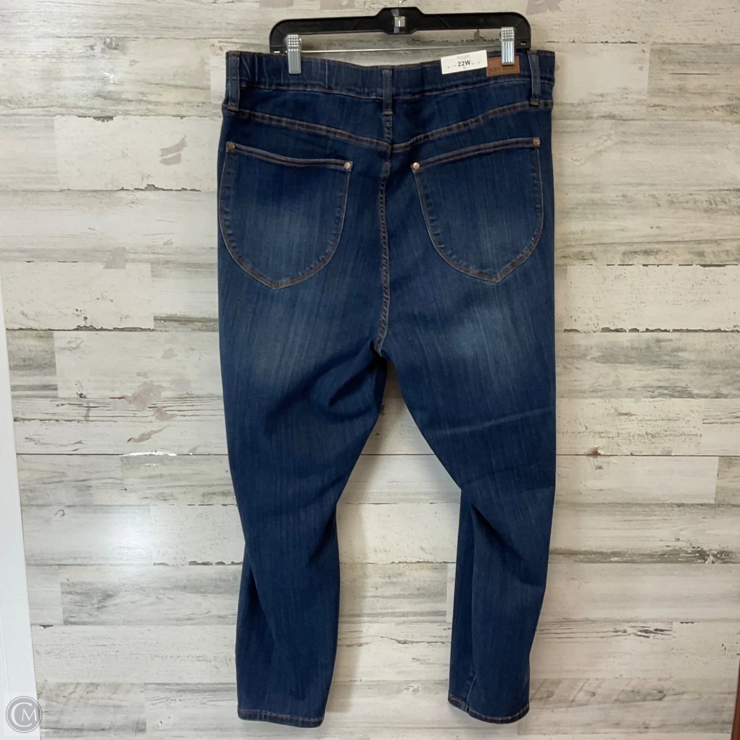 Jeans Skinny By Judy Blue In Blue Denim, Size: 22