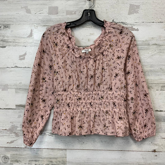Top Long Sleeve By Madewell In Pink, Size: S