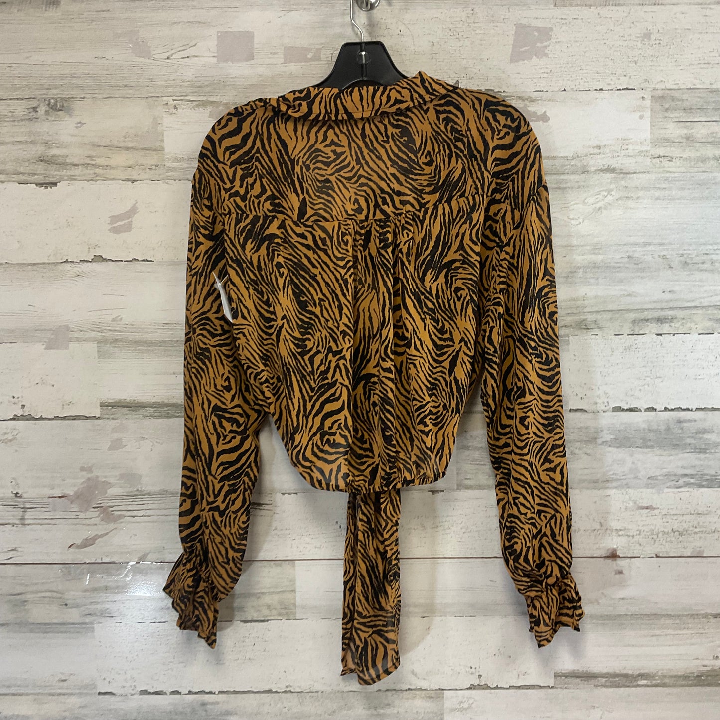 Top Long Sleeve By Gigio In Animal Print, Size: S