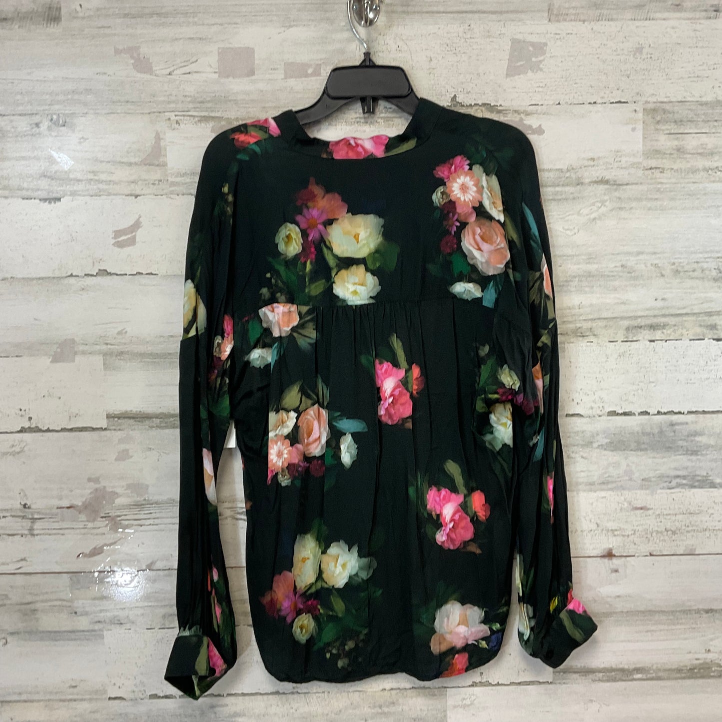 Blouse Long Sleeve By FINLEY In Black, Size: M