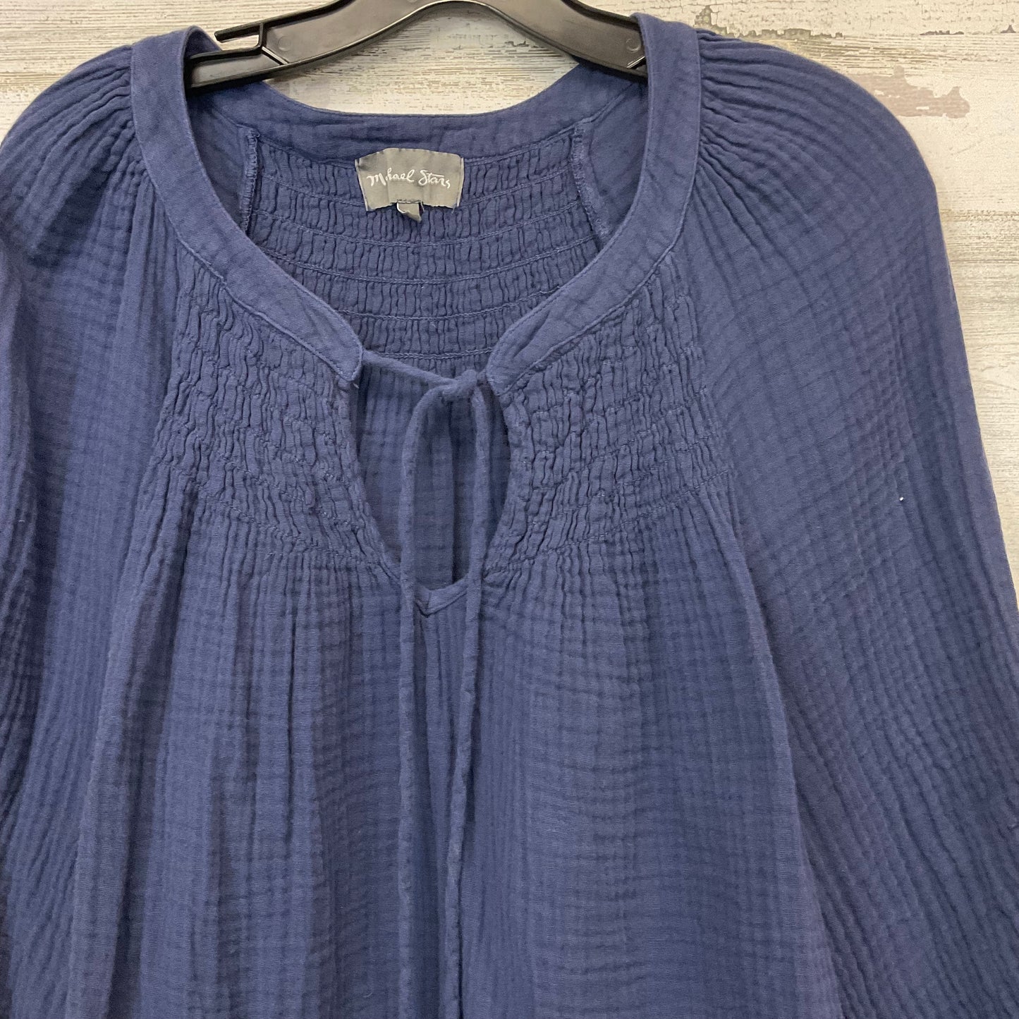 Top Long Sleeve By Michael Stars In Blue, Size: L